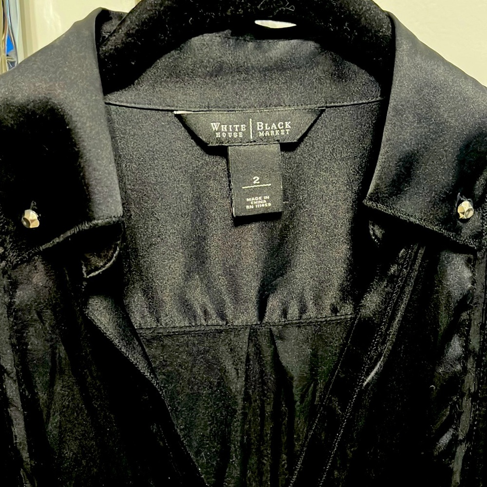 Black slightly fitted blouse